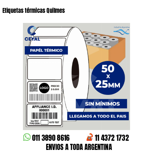 Etiquetas térmicas Quilmes