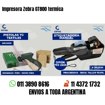 Impresora Zebra GT800 termica