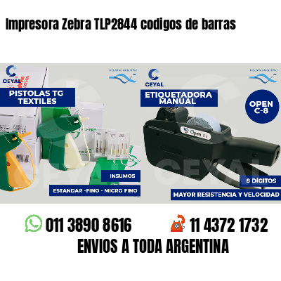 Impresora Zebra TLP2844 codigos de barras