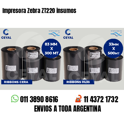 Impresora Zebra ZT220 insumos