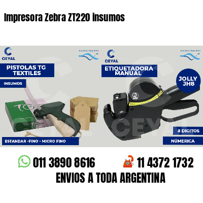 Impresora Zebra ZT220 insumos