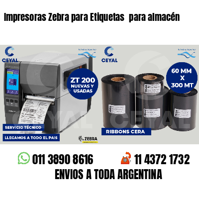 Impresoras Zebra para Etiquetas para almacén