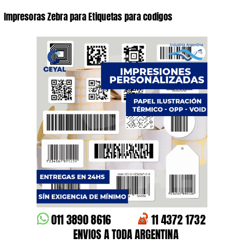 Impresoras Zebra para Etiquetas para codigos