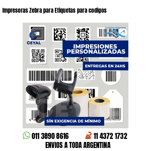 Impresoras Zebra para Etiquetas para codigos