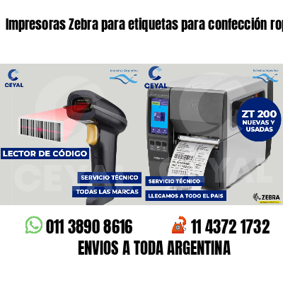 Impresoras Zebra para etiquetas para confección ropa