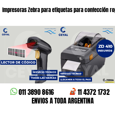 Impresoras Zebra para etiquetas para confección ropa