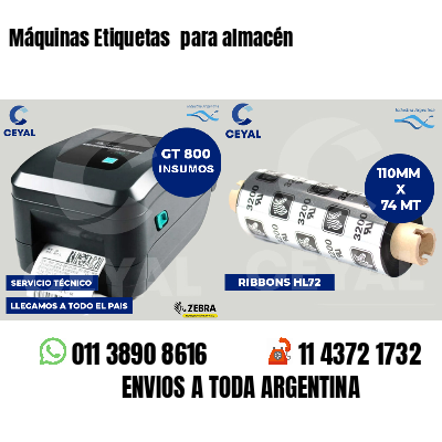 Máquinas Etiquetas  para almacén