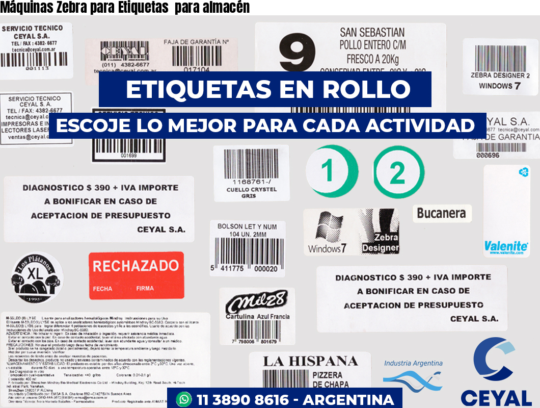 Máquinas Zebra para Etiquetas  para almacén