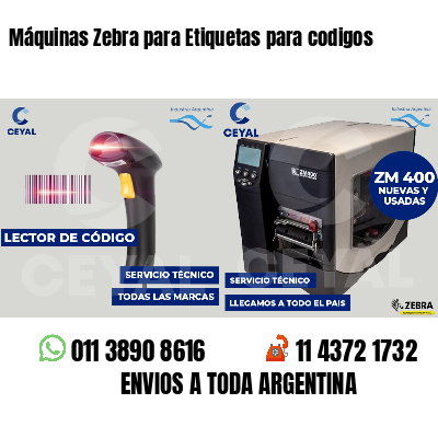 Máquinas Zebra para Etiquetas para codigos