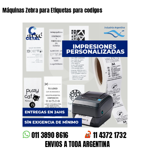 Máquinas Zebra para Etiquetas para codigos