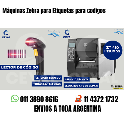 Máquinas Zebra para Etiquetas para codigos