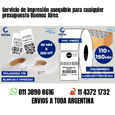 Servicio de impresión asequible para cualquier presupuesto Buenos Aires