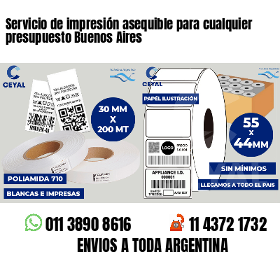 Servicio de impresión asequible para cualquier presupuesto Buenos Aires