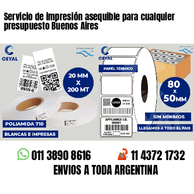 Servicio de impresión asequible para cualquier presupuesto Buenos Aires