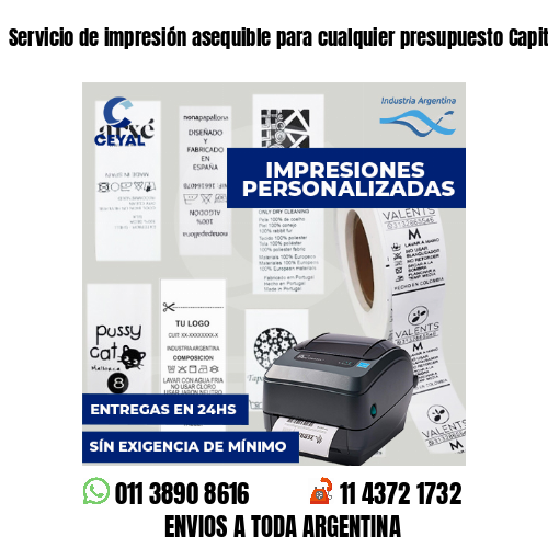 Servicio de impresión asequible para cualquier presupuesto Capital Federal