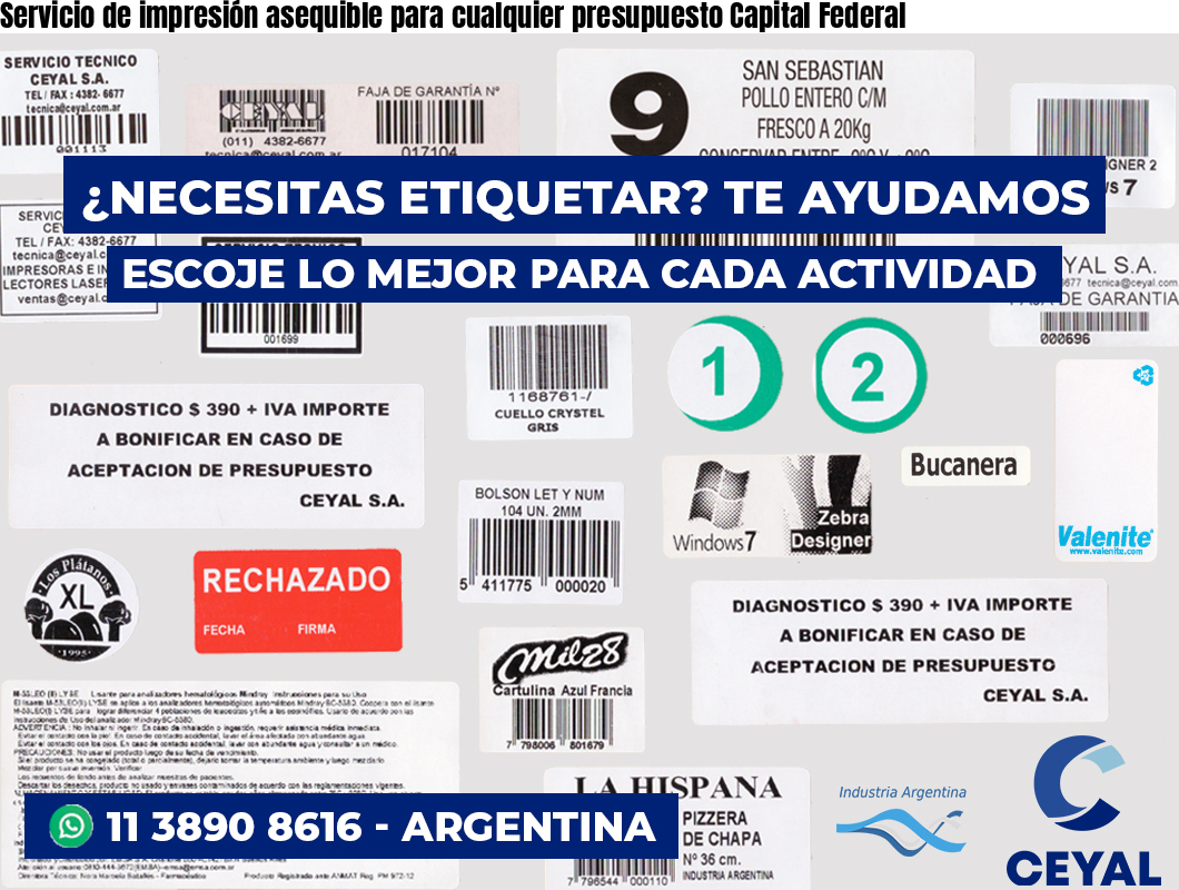 Servicio de impresión asequible para cualquier presupuesto Capital Federal