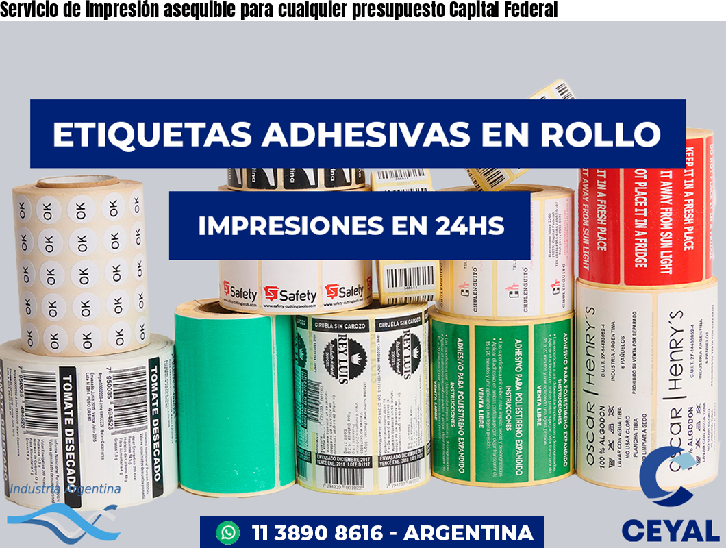 Servicio de impresión asequible para cualquier presupuesto Capital Federal