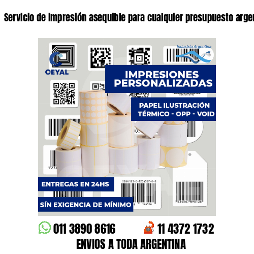 Servicio de impresión asequible para cualquier presupuesto argentina