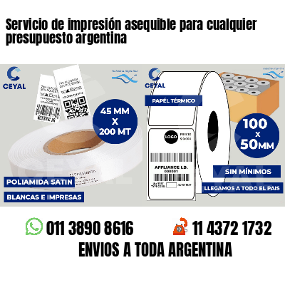 Servicio de impresión asequible para cualquier presupuesto argentina
