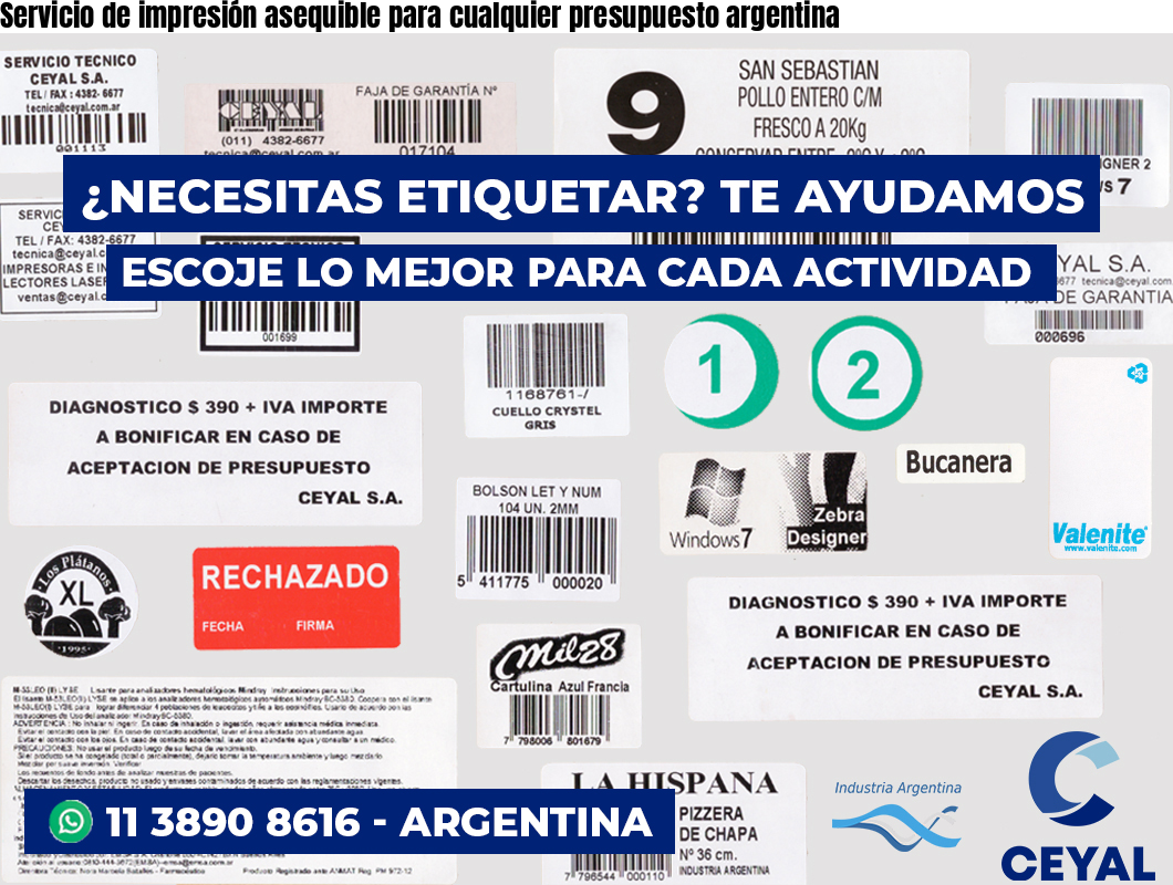 Servicio de impresión asequible para cualquier presupuesto argentina