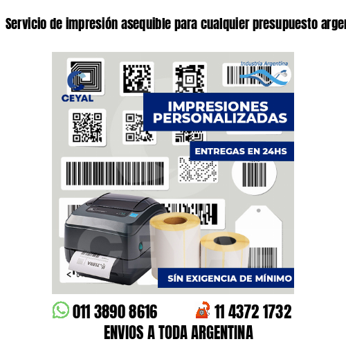 Servicio de impresión asequible para cualquier presupuesto argentina