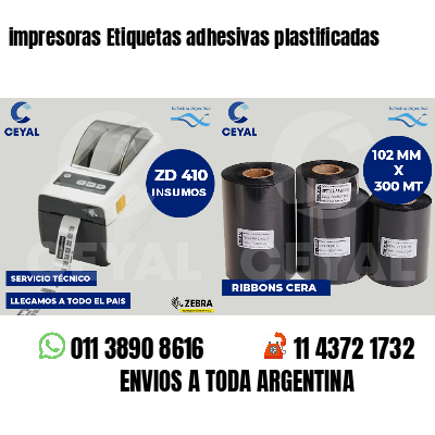 impresoras Etiquetas adhesivas plastificadas