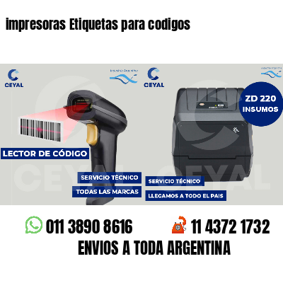 impresoras Etiquetas para codigos