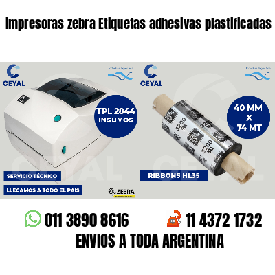 impresoras zebra Etiquetas adhesivas plastificadas