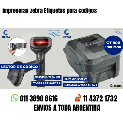 impresoras zebra Etiquetas para codigos