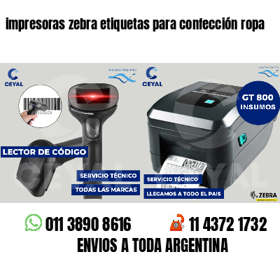 impresoras zebra etiquetas para confección ropa