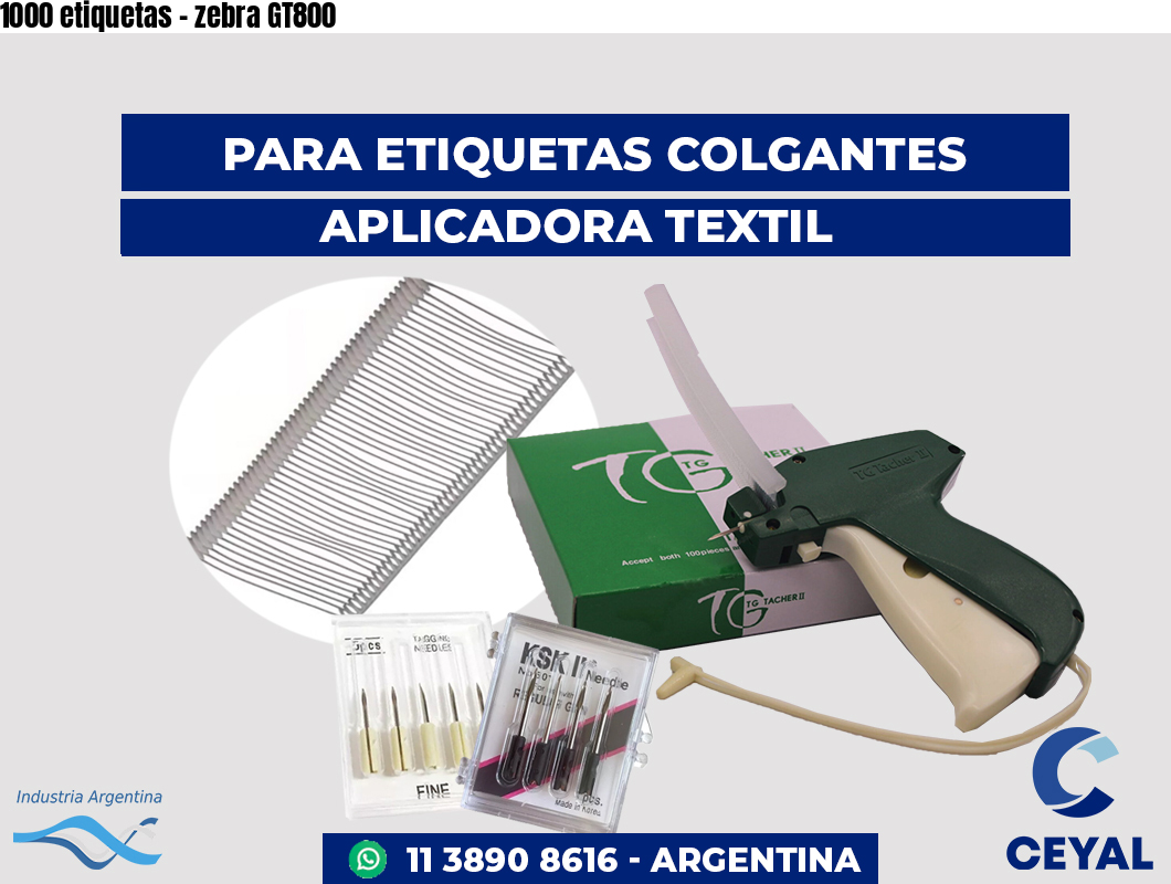 1000 etiquetas - zebra GT800
