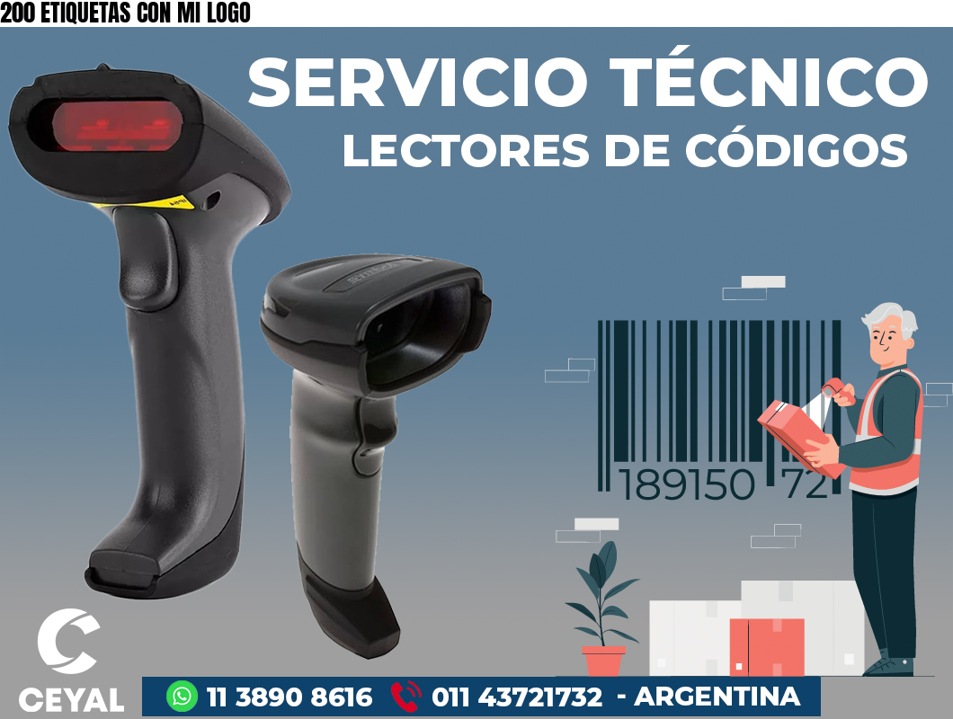 200 ETIQUETAS CON MI LOGO