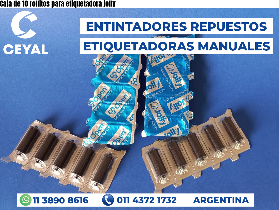 Caja de 10 rollitos para etiquetadora jolly