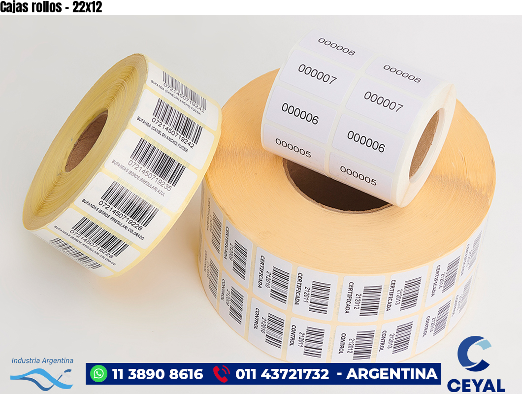 Cajas rollos - 22x12