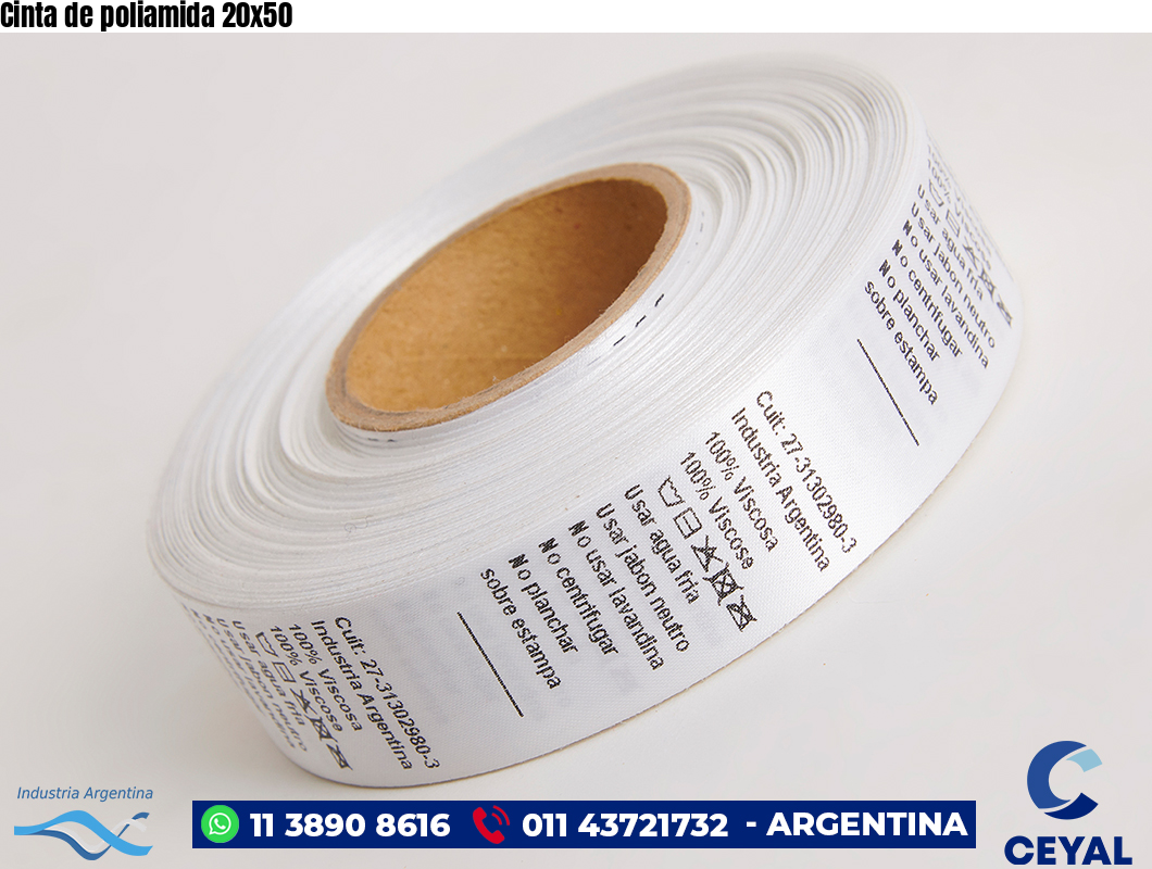 Cinta de poliamida 20×50