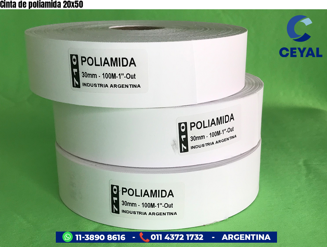 Cinta de poliamida 20x50