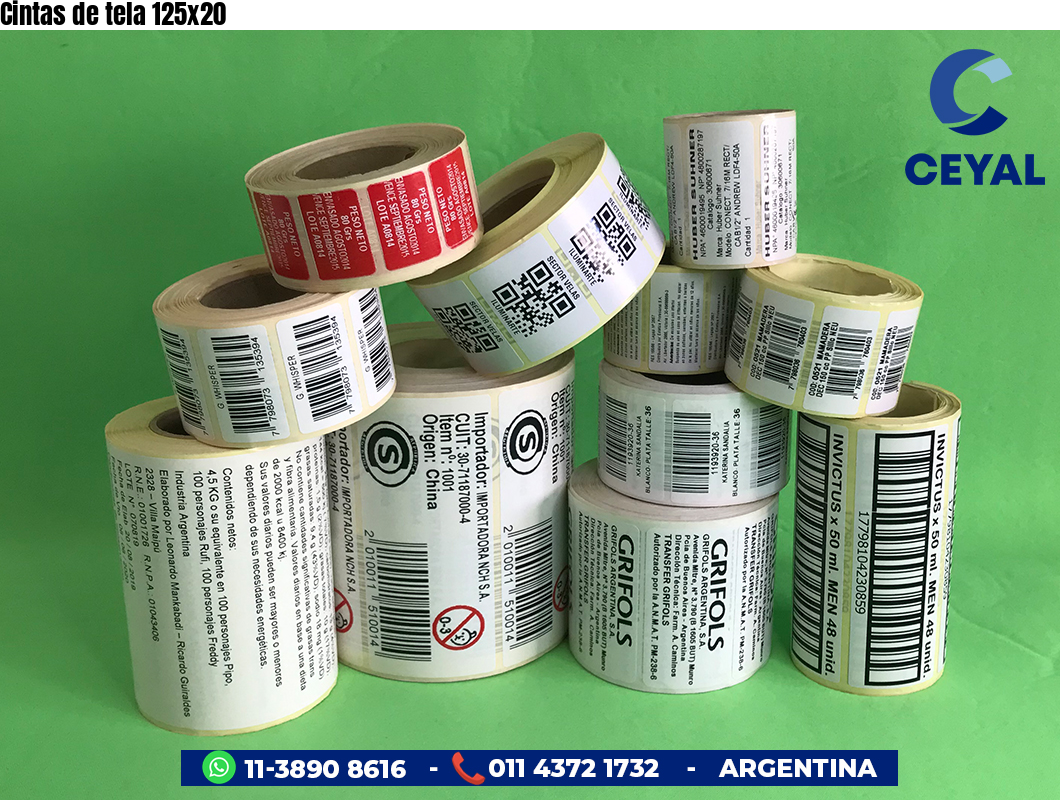 Cintas de tela 125x20