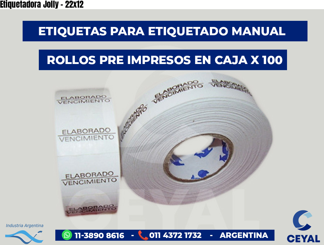 Etiquetadora Jolly - 22x12