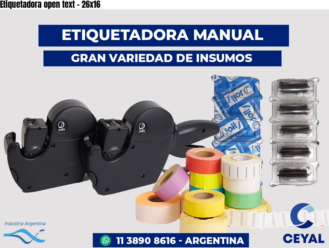 Etiquetadora open text - 26x16