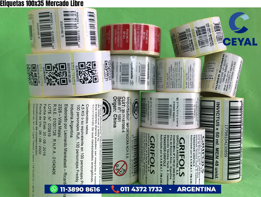 Etiquetas 100x35 Mercado Libre