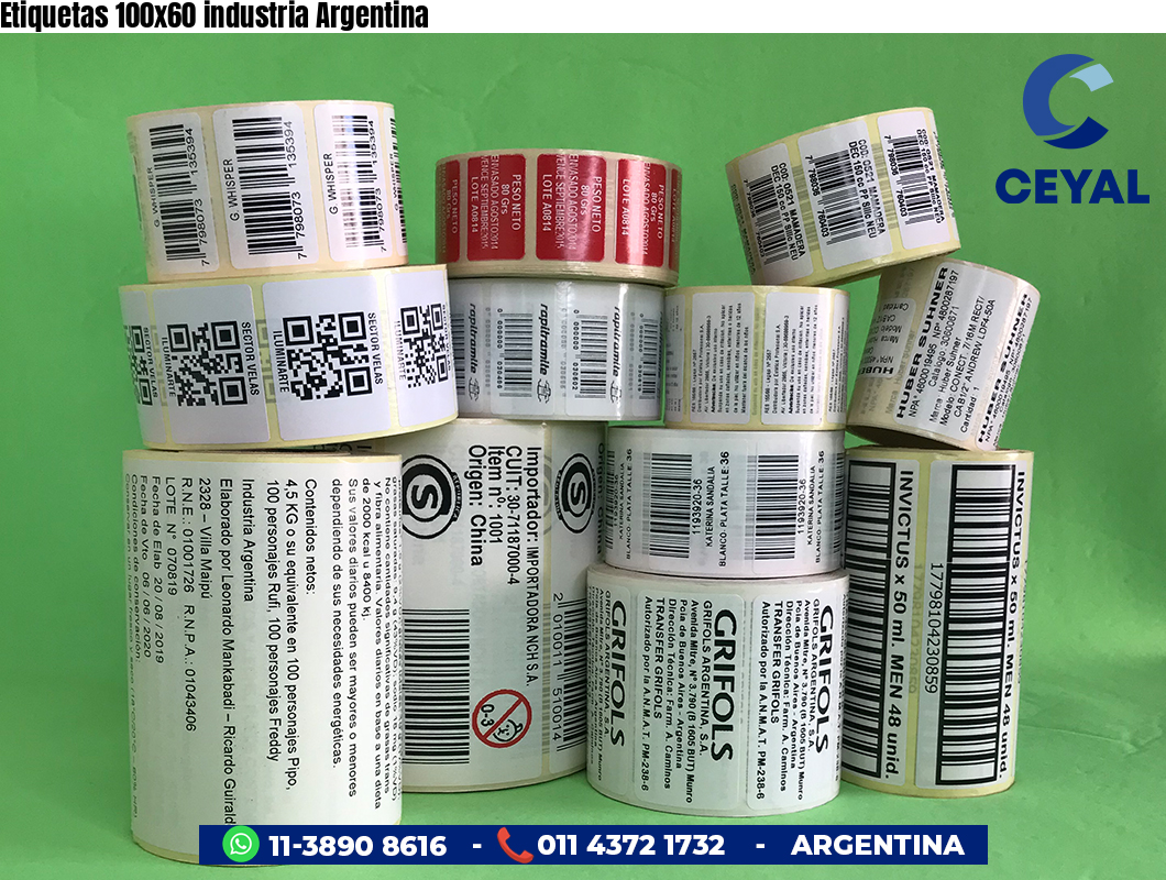 Etiquetas 100x60 industria Argentina