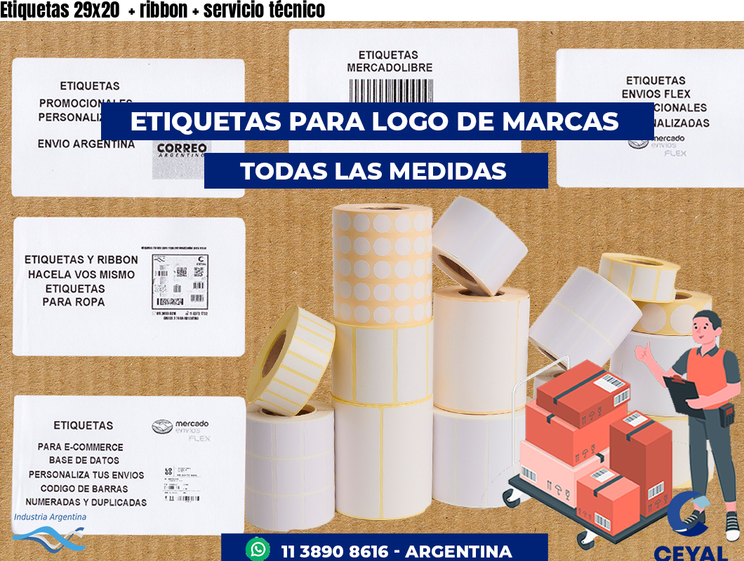 Etiquetas 29x20    ribbon   servicio técnico