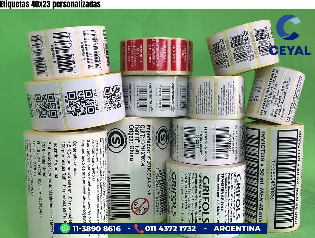 Etiquetas 40x23 personalizadas