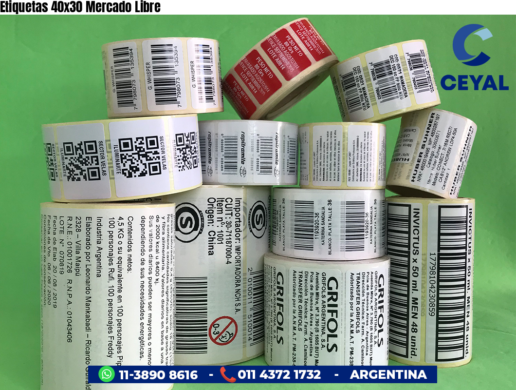 Etiquetas 40x30 Mercado Libre