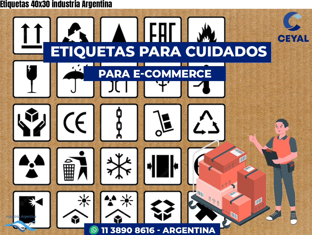 Etiquetas 40x30 industria Argentina