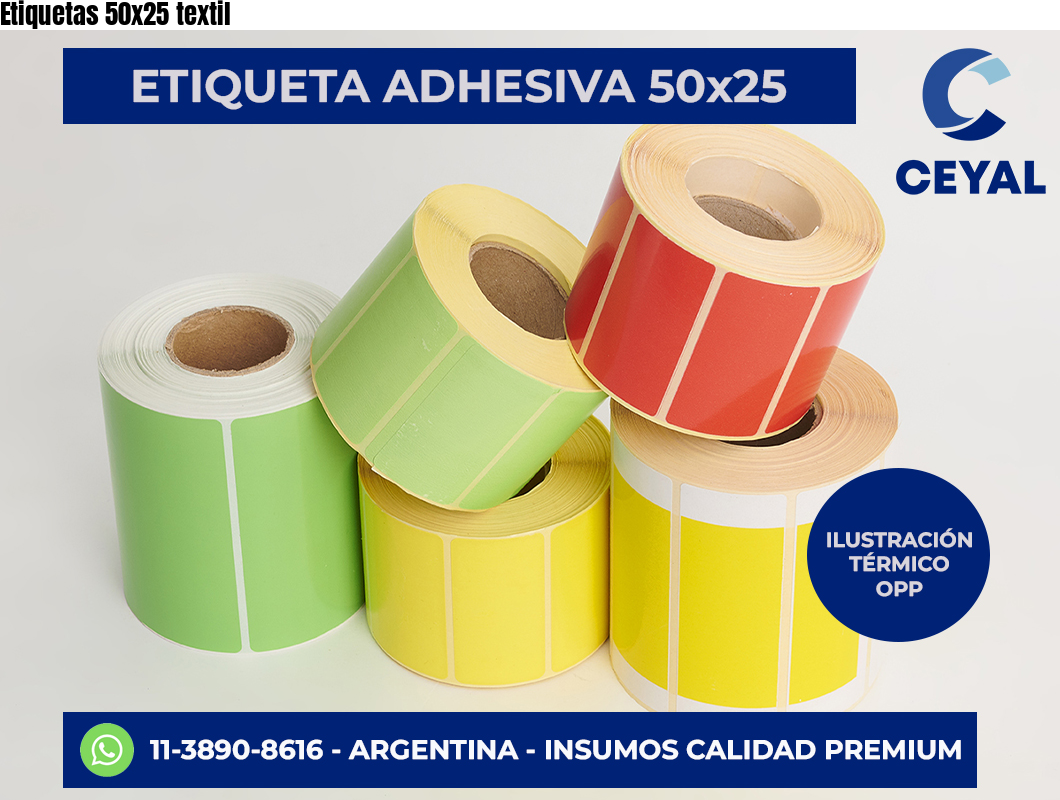 Etiquetas 50×25 textil