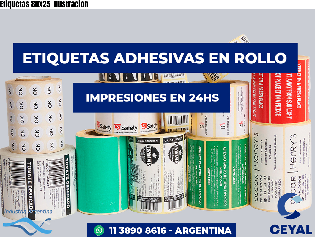 Etiquetas 80x25  Ilustracion