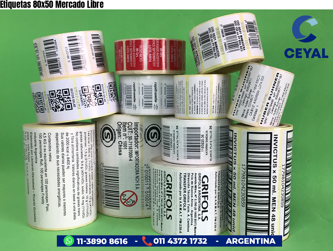 Etiquetas 80x50 Mercado Libre