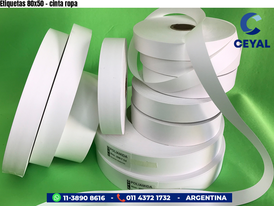 Etiquetas 80x50 - cinta ropa