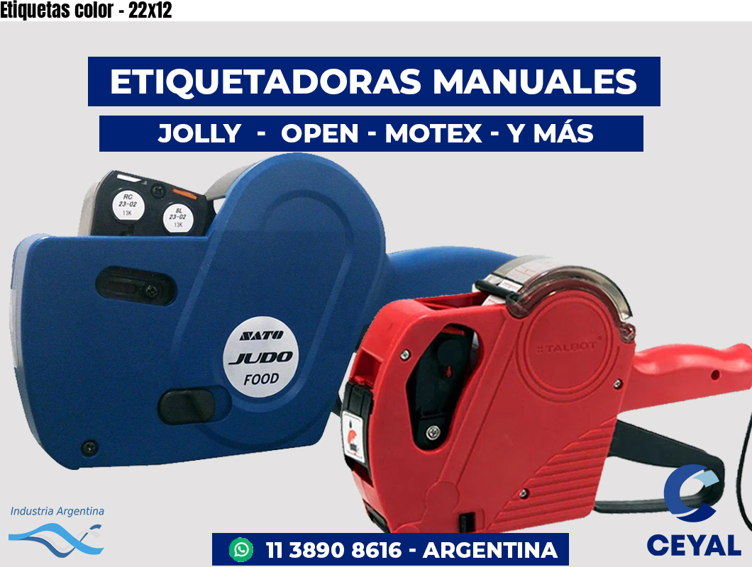 Etiquetas color - 22x12